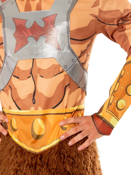 He-Man Deluxe Muscle Costume for adults - Official Masters of the Universe cosplay attire.