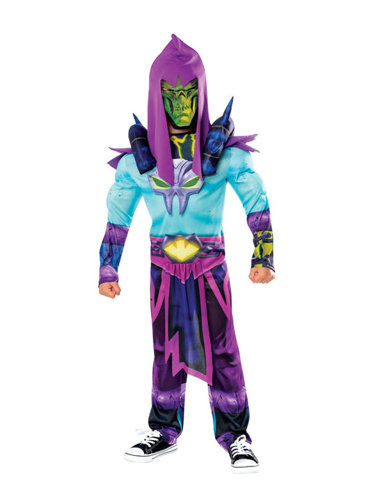 He Man Skeletor Deluxe Kids Costume for imaginative play at home.