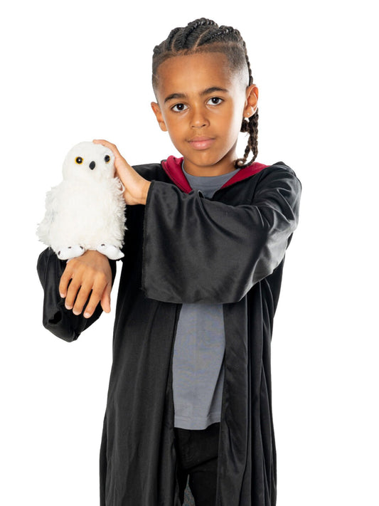 Hedwig plush owl toy with wrist strap, inspired by Harry Potter for imaginative play.