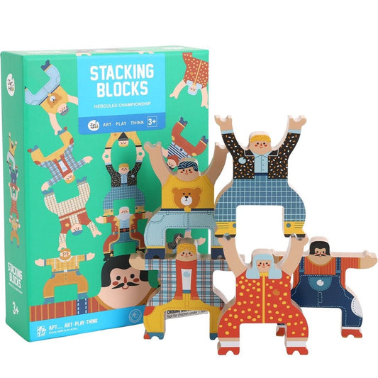 Colorful Hercules Club stacking blocks game for interactive childrens play at home.