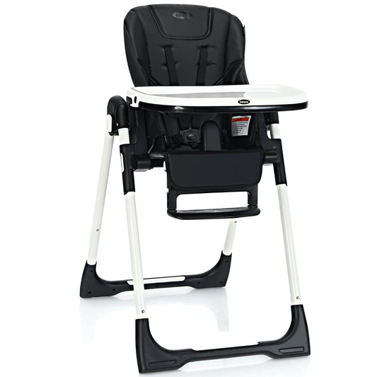 Shop Black Highchair for Babies with Adjustable Backrest - Kids Mega Mart