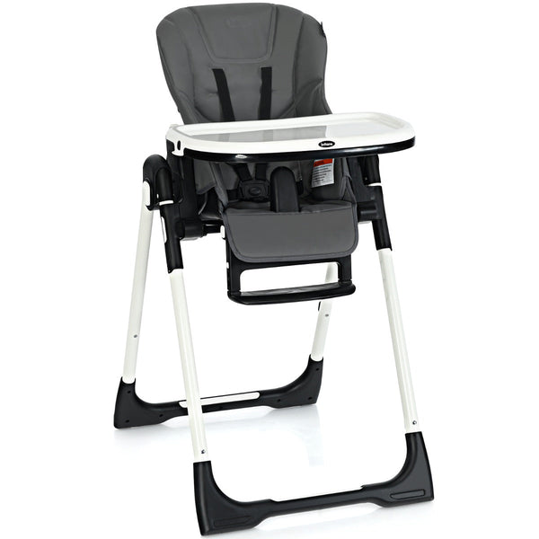 Shop Gray Highchair with Multiple Adjustable Backrest for Babies - Kids Mega Mart
