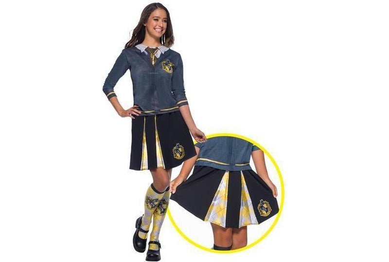 Hufflepuff Adult Skirt | Harry Potter Official Costume for Kids Home Playtime Dress-Up.