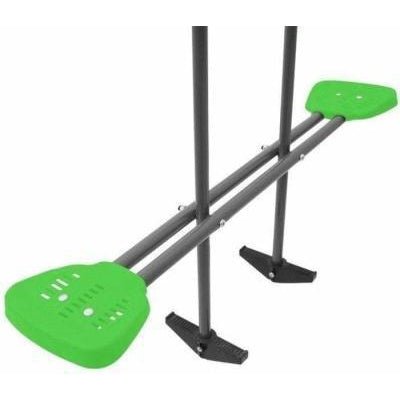 Colorful Hurley 3-Station Metal Swing Set for backyard fun, perfect for kids outdoor play.