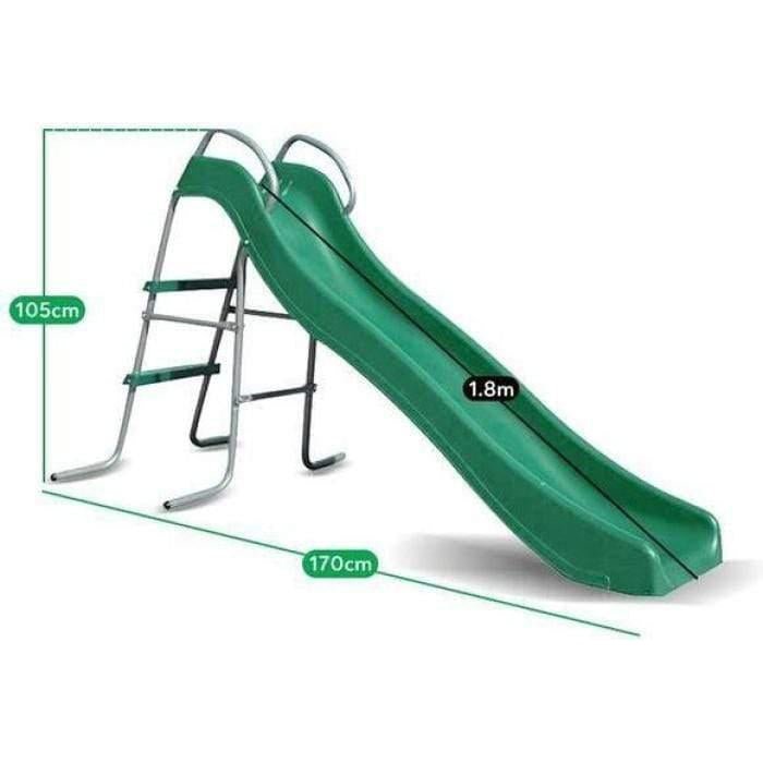 Hurley 2 Metal Kids Swing Sets with Slide and Glider