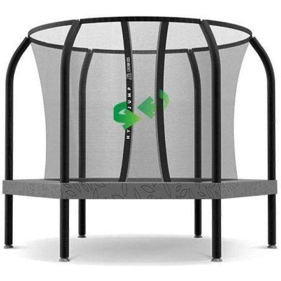 Kid-friendly HyperJump Hoppy 7ft springless trampoline for safe home bouncing fun.