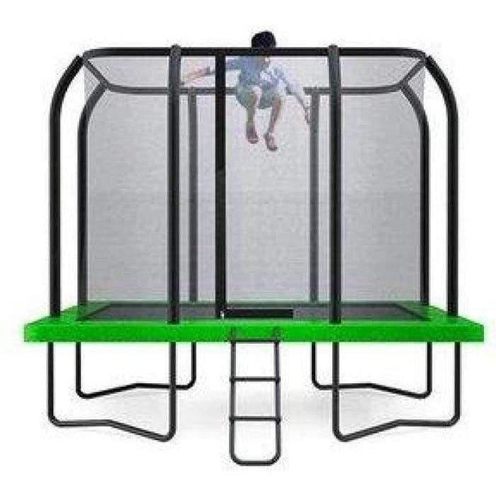 7x10ft HyperJump Rectangle Spring Trampoline with Safety Net ideal for kids backyard play.