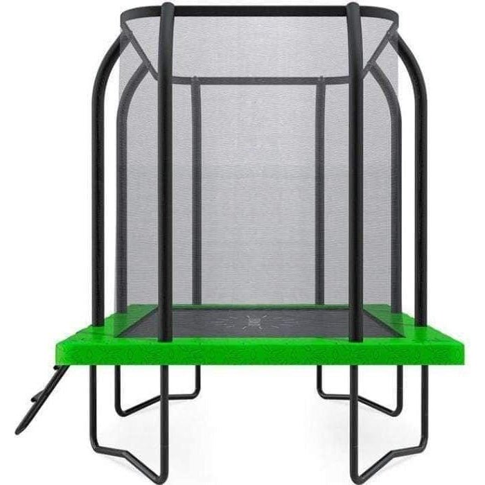 7ft x 10ft HyperJump Rectangle Spring Trampoline with Safety Net - Kids backyard fun