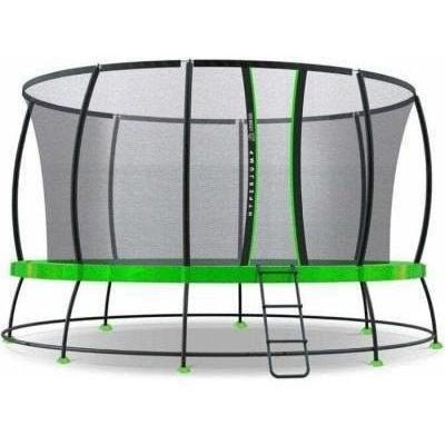 14ft springless trampoline with safety enclosure, ideal for safe backyard fun for kids.