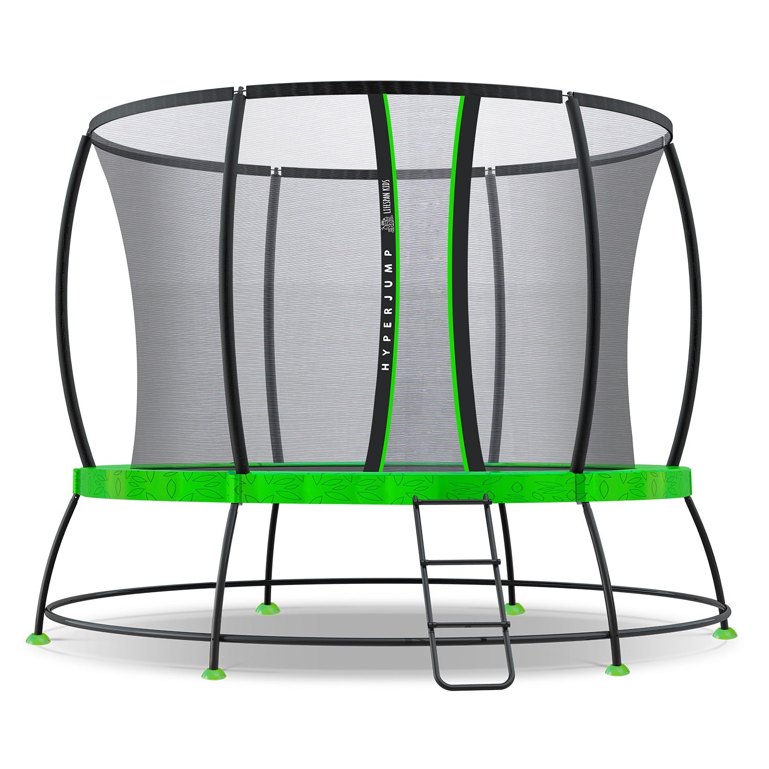 HyperJump4 10ft Spring Trampoline with Safety Enclosure, ideal for safe, fun kids backyard play.