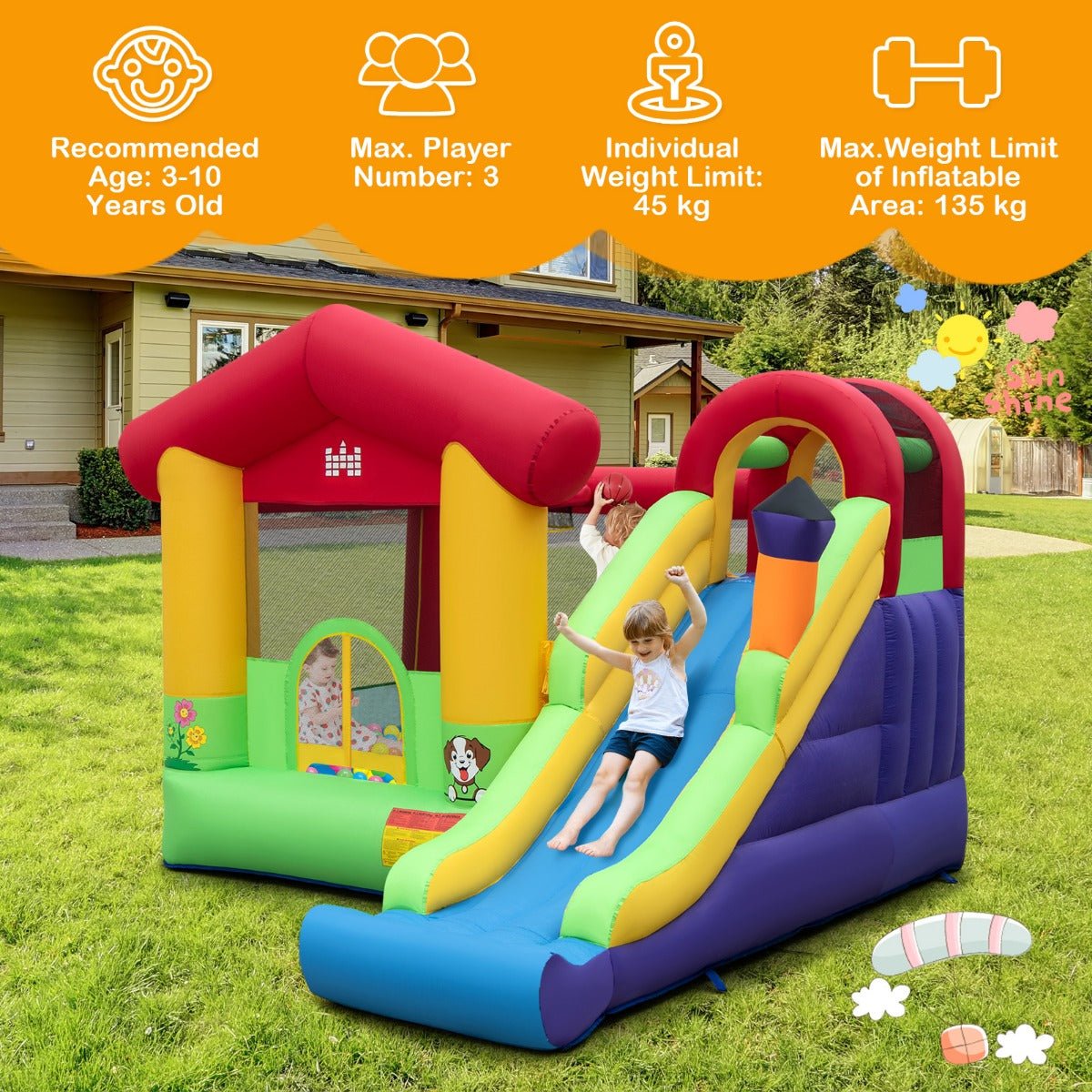 Bounce and Climb with the Inflatable Bounce House - Order Today!