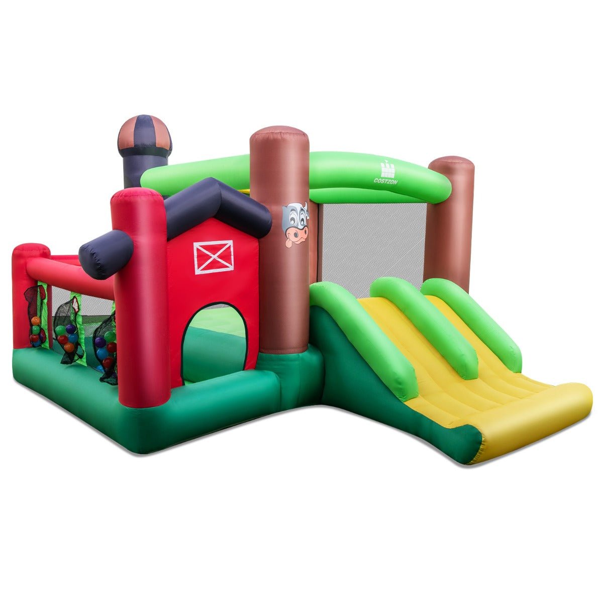 Outdoor Inflatable Bounce Castle - Double Slides for Kids Active Play