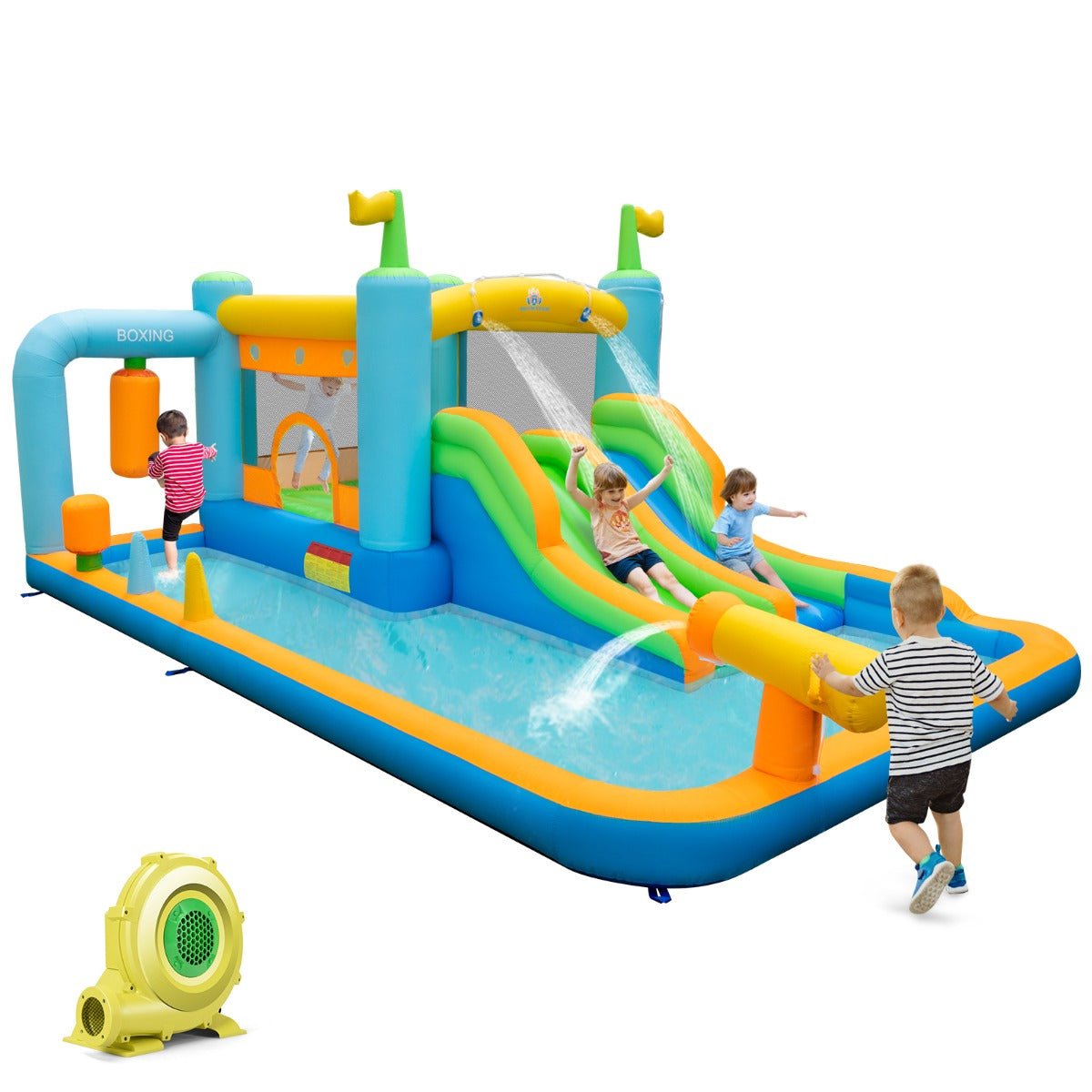Inflatable Bounce House with Dual Slides for Kids (with Blower)