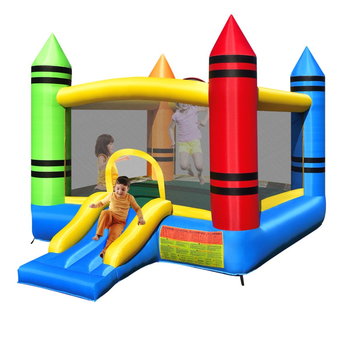 Kids Playtime Bliss: Inflatable Bounce House with Fun Slide for Endless Thrills