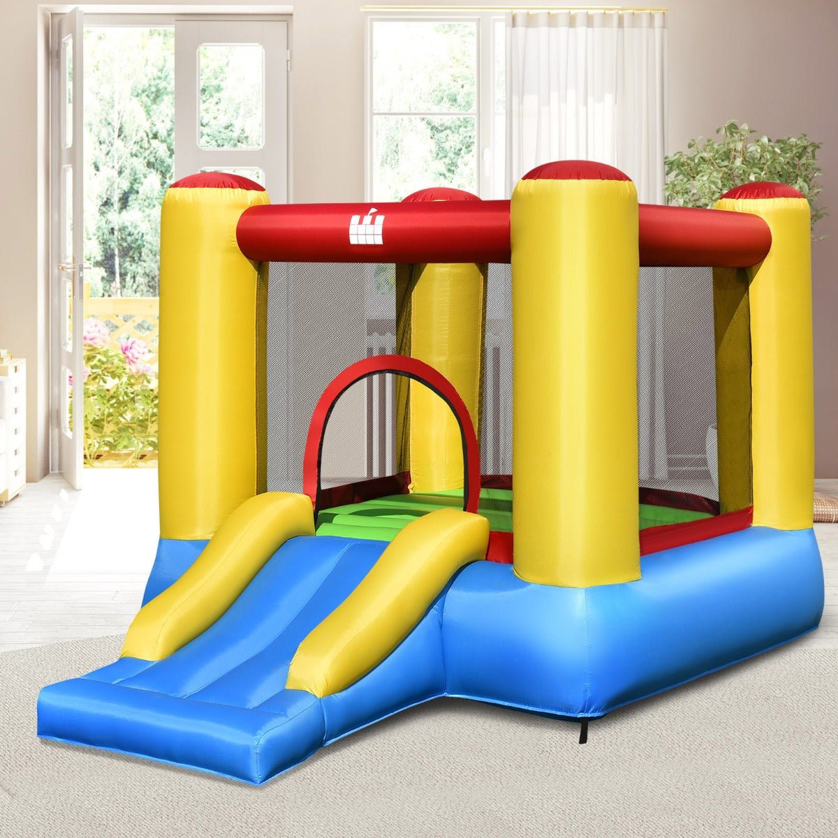 Playful Thrills: Inflatable Bounce House with Slide for Active Children