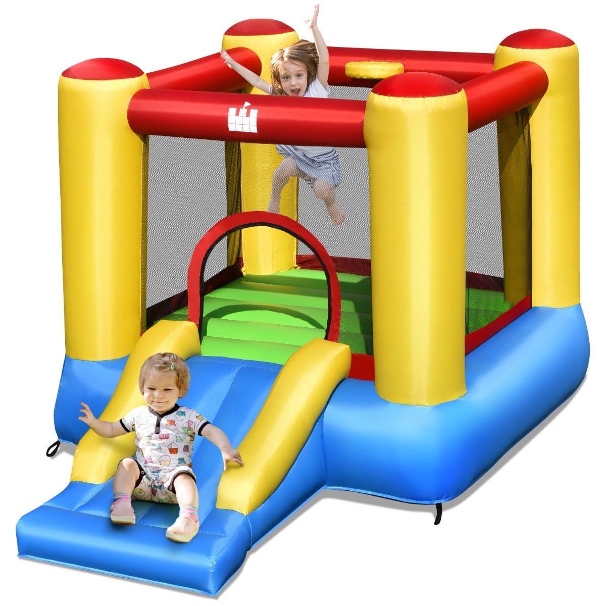 Active Adventures: Inflatable Bounce House with Slide for Kids