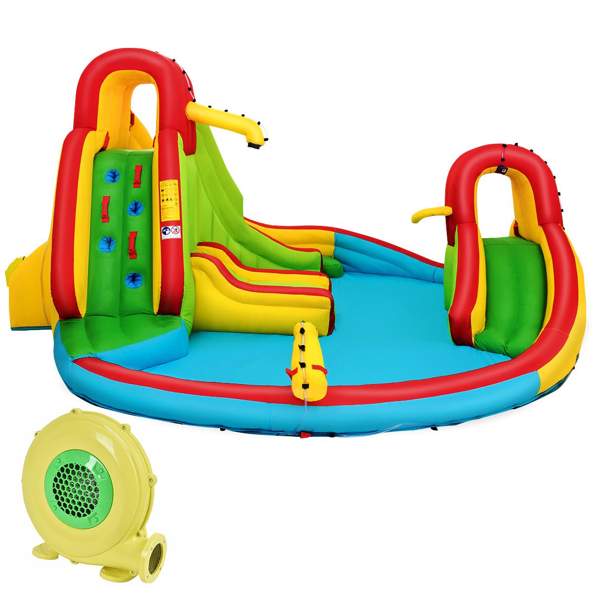 Splash into Fun: Inflatable Water Park Jumping Castle with 680W Electric Air Blower