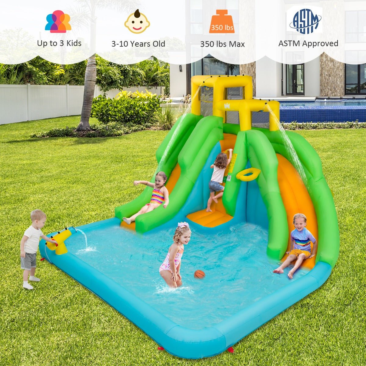 Enjoy Splashes and Slides with the Inflatable Water Park - Shop Today!
