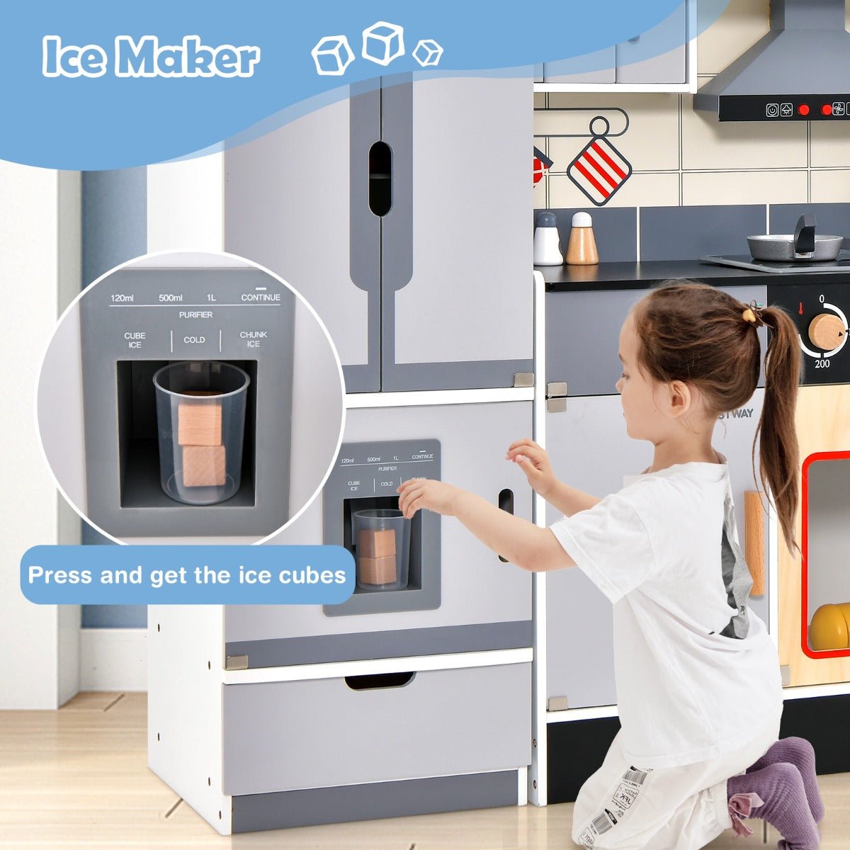Creative Play Kitchen Cabinet Features