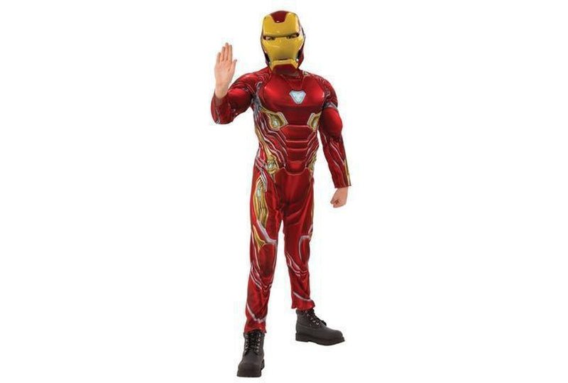 Kids Marvel Iron Man Costume for imaginative play at home, officially licensed superhero outfit.