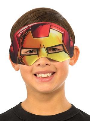 Iron Man plush eyemask features Marvel character for kids sleepwear, officially licensed for home use.