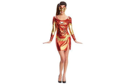 Adult Marvel Iron Man costume for home play, inspired by the iconic superhero character.