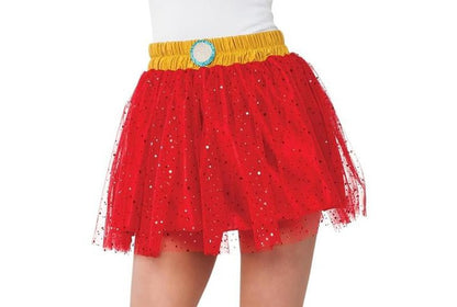 Marvel Iron Man Rescue adult glitter tutu skirt featuring iconic superhero design for fun.