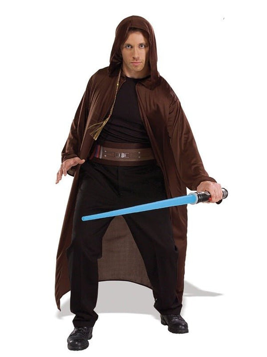 Star Wars Jedi costume set for adults with lightsaber toy, perfect for cosplay fun.