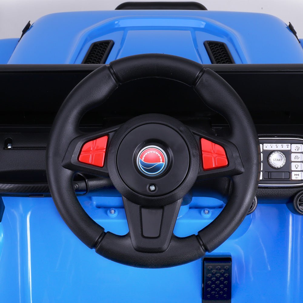Jeep Inspired Electric Ride On Toy Car with Remote Blue