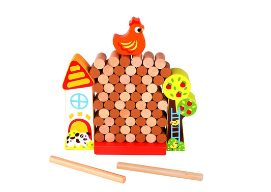 Tooky Toy Jenga Farm Game | Educational, fun toy for kids home playtime.