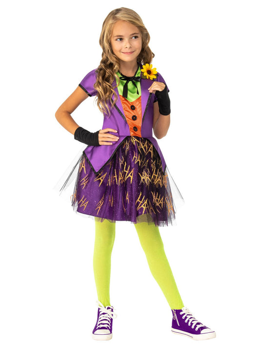 DC Comics Joker Tutu Dress Costume for Kids | Vibrant colors for fun dress-up play