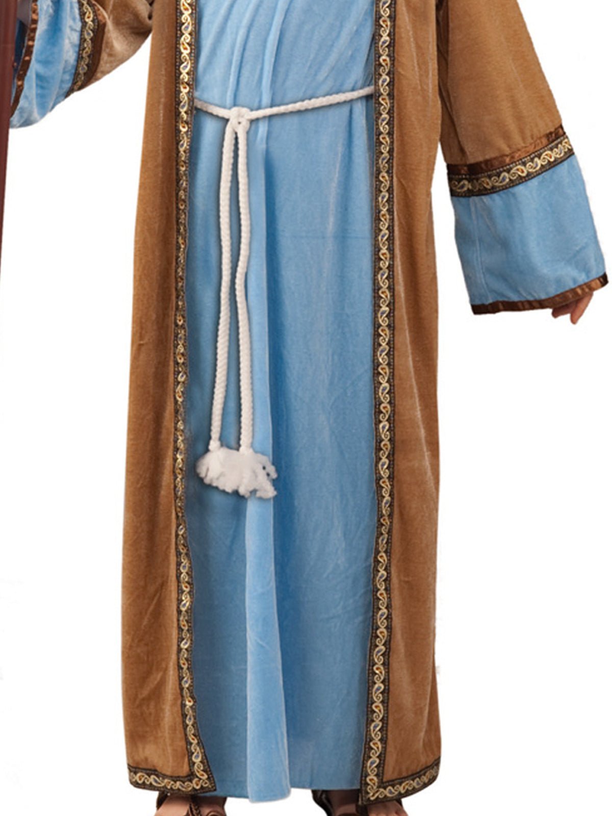 Kids Joseph Nativity Costume - Robe and Headpiece Set for biblical home play.