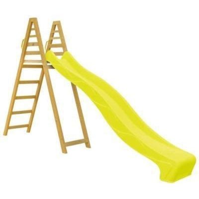 Jumbo 3m outdoor climb and slide playset in vibrant yellow for kids backyard fun.