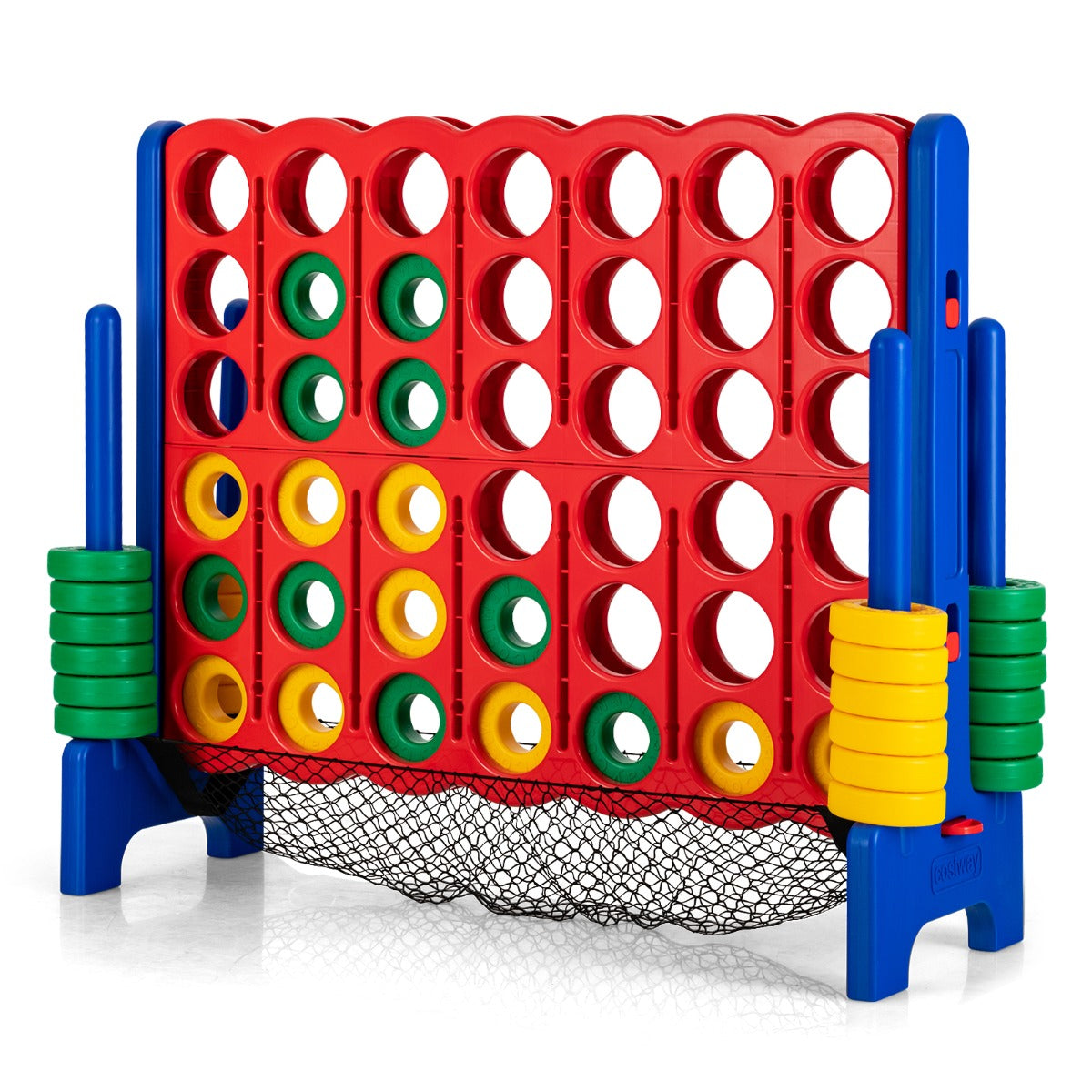 Giant Connect 4 Outdoor Game Set with Carry Bag - Fun and engaging backyard entertainment for kids