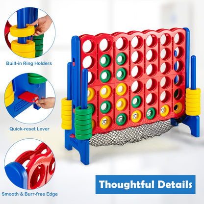 Giant Connect 4 Outdoor Game Set with Carry Bag - Family-friendly backyard entertainment for kids.