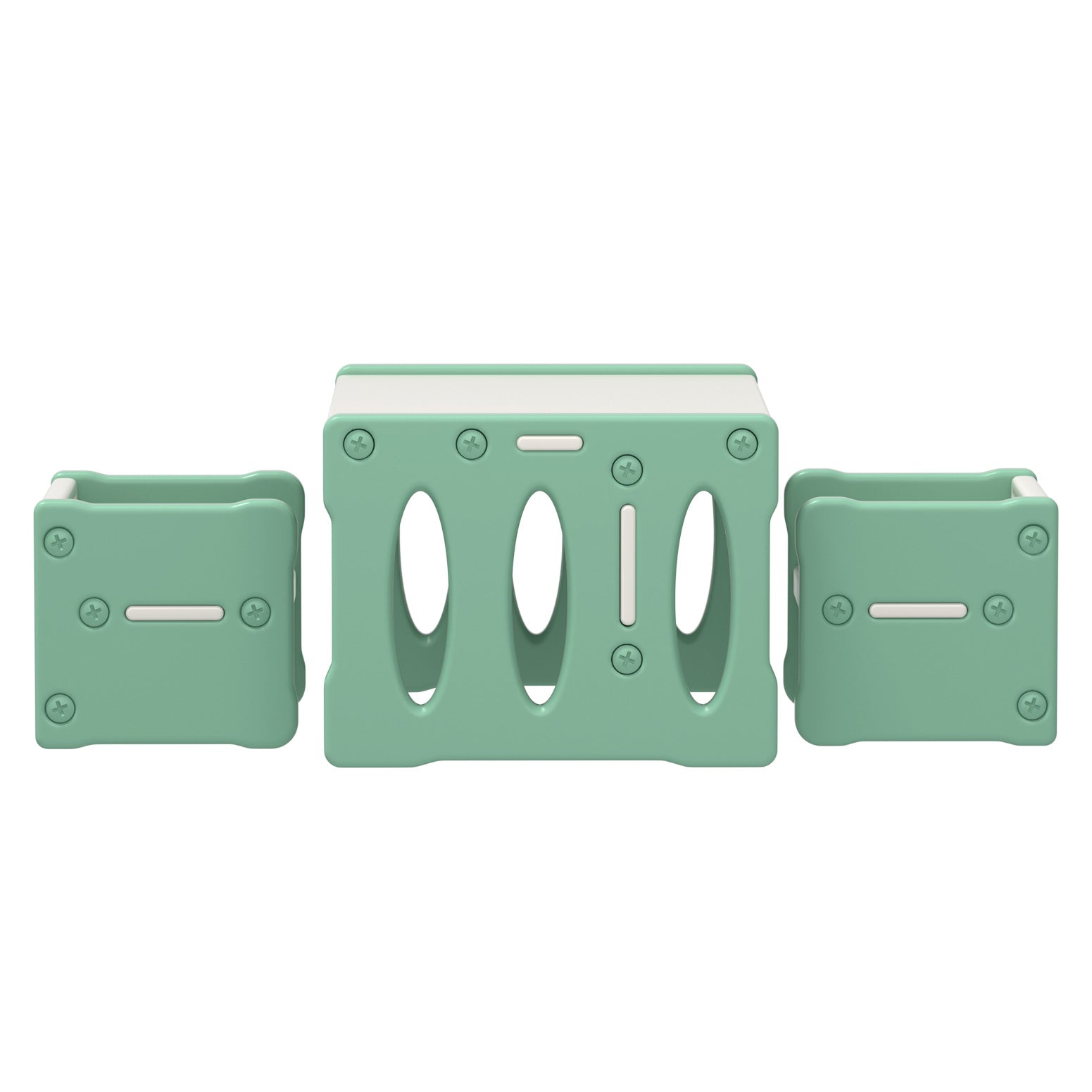 Keezi 3PCS Kids Table and Chairs Set in Green | Perfect for Playroom or Bedroom