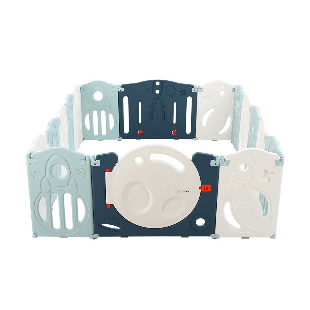 Keezi Baby Playpen 16 Panels Foldable Toddler Fence Safety Play Activity Barrier