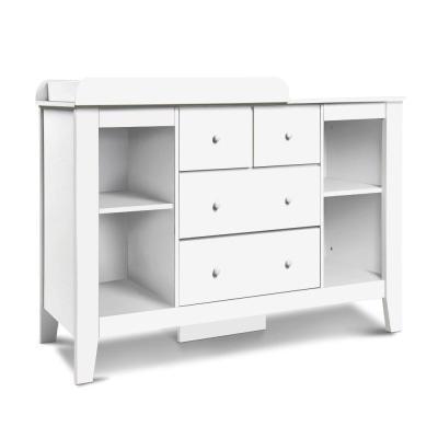 Keezi White Change Table with Drawers - Convenient baby changing station for nursery organization.