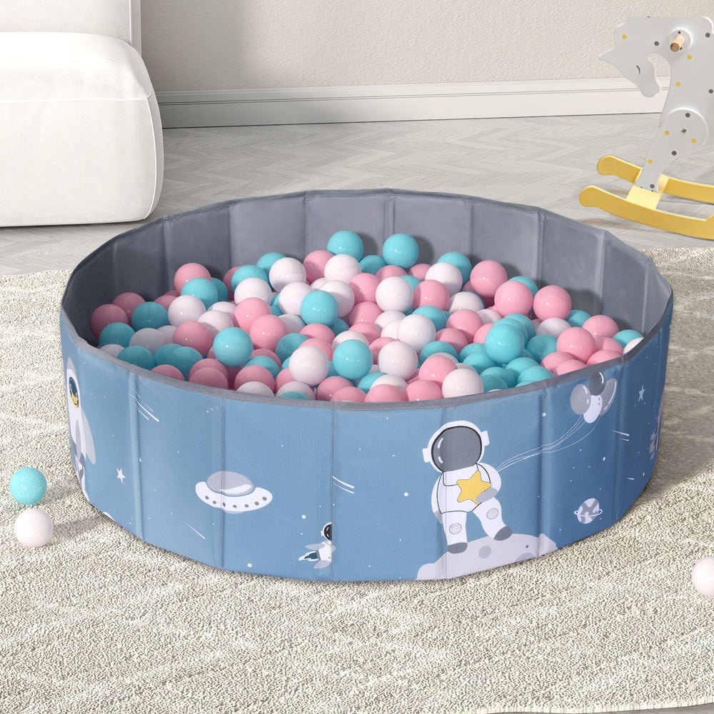 Keezi Kids Ball Pool Pit Toddler Play Foldable Child Playhouse Storage Bag Blue - Kids Mega Mart