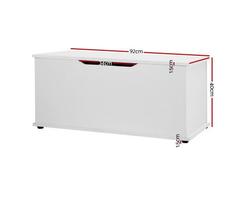 Keezi Kids White Toy Box Storage Chest for blankets - practical and stylish storage solution.