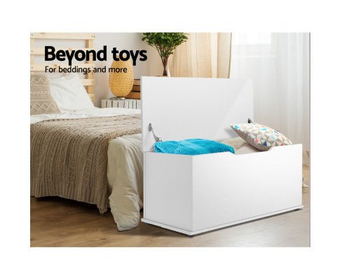 Buy online Furniture Keezi Kids Blanket Toy Box Storage Chest White
