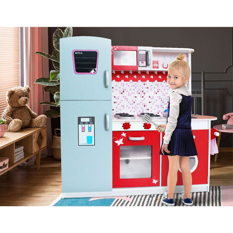 Buy Keezi Kids Kitchen Play Set Pink Red Australia