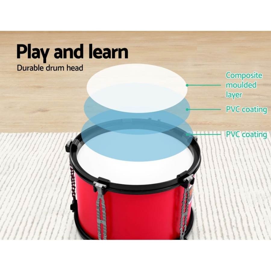 Keezi Kids Junior Drums Kit Toy Red - Fun and colorful musical toy set for kids.