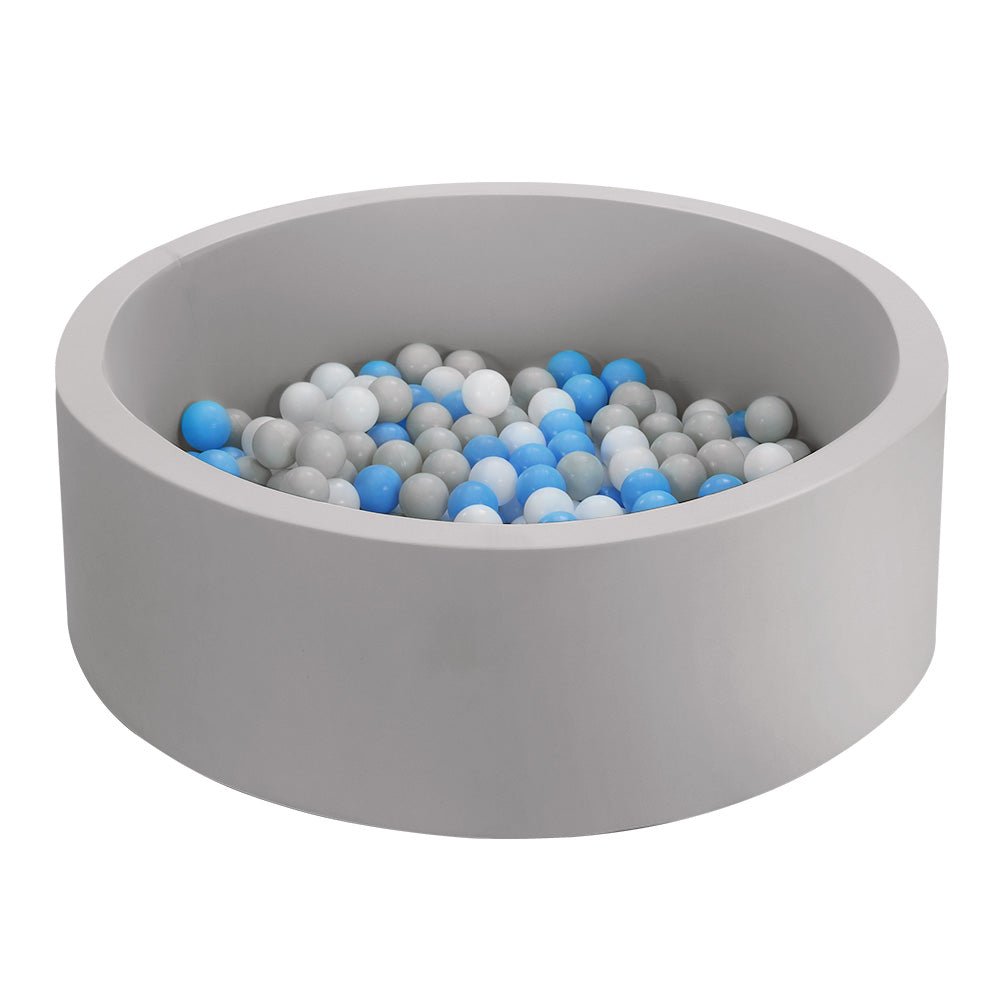 Keezi Ocean Foam Ball Pit with Balls 90x30cm Grey | Kids Mega Mart | Shop Now!