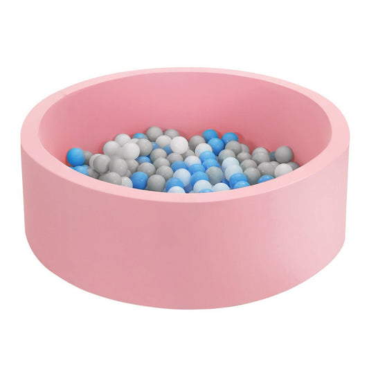 Keezi Kids Pink Ocean Foam Ball Pit with Balls - Indoor playset for interactive fun.