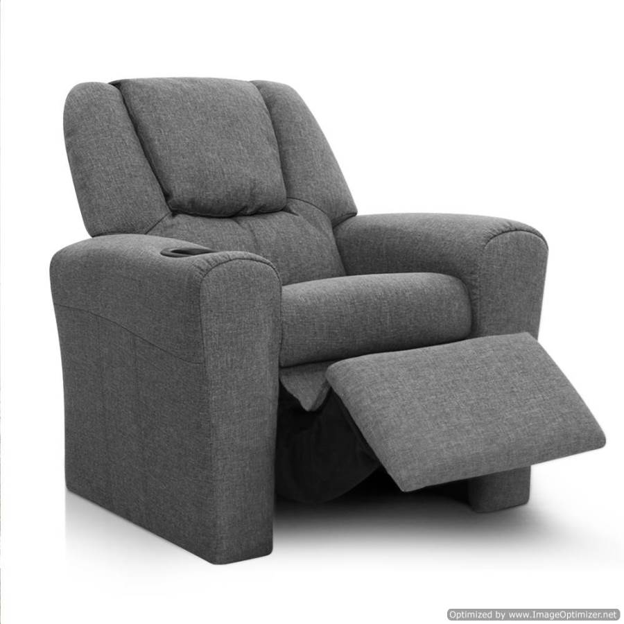 Buy Kids Furniture Artiss Kids Recliner Chair Grey