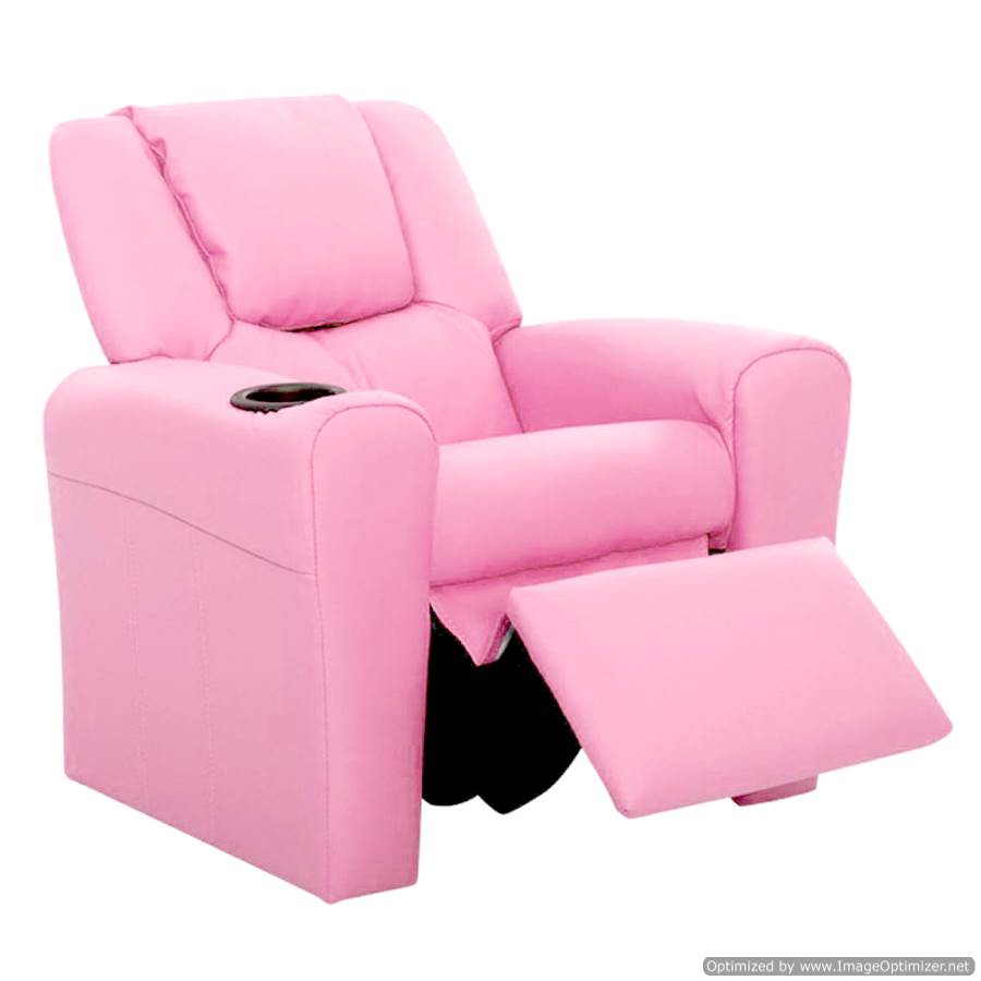 Keezi Kids Recliner Chair in Pink - Compact, comfy furniture for cozy reading nooks.