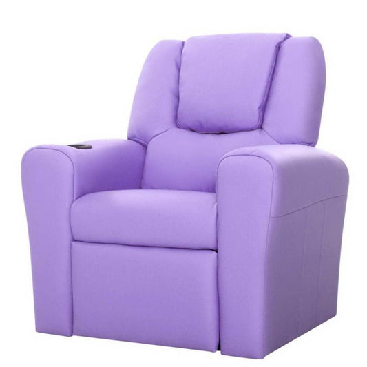 Keezi Kids Recliner Chair in Purple - Comfy and stylish seating for childrens room