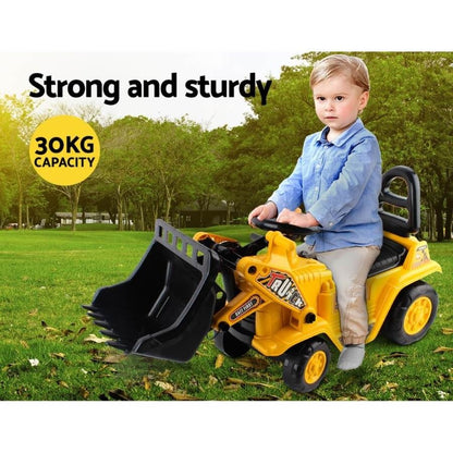 Yellow Keezi Kids Ride On Bulldozer - fun outdoor toy for young builders.