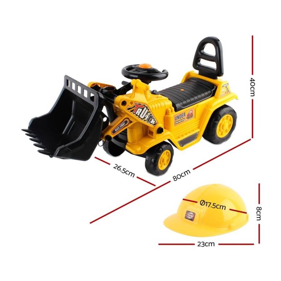 Buy Outdoor Toys Keezi Ride on Bulldozer Yellow Measurements